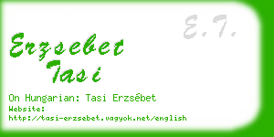 erzsebet tasi business card